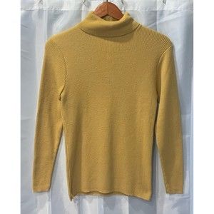 Young Pendleton 100% Virgin Wool Women's 40 Cowl Neck Pullover Mustard Sweater